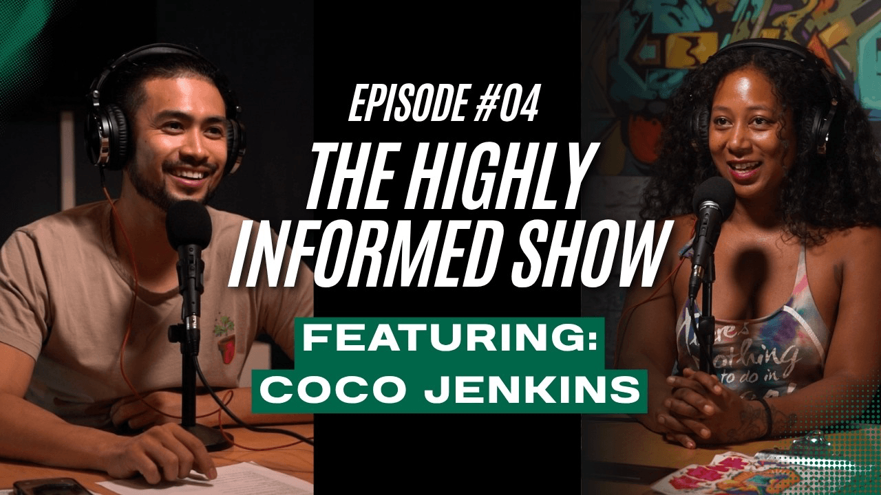 Host Edvin Imperial and guest Coco Jenkins recording episode 4 of the HIGHLY INFORMED show
