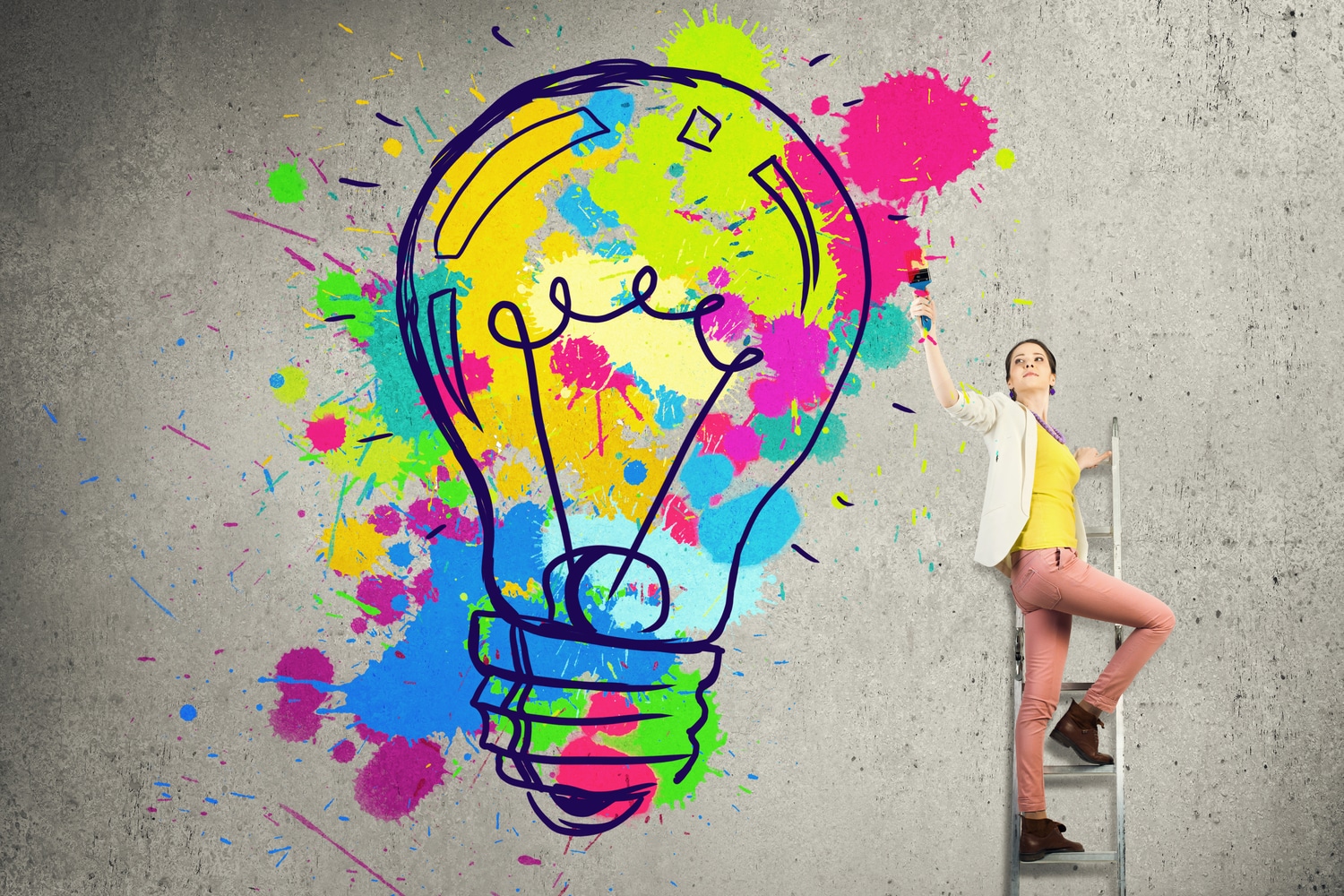 colorful creative lightbulb